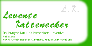 levente kaltenecker business card